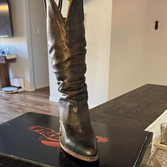 Freebird Black Leather Heeled Boots with original box and boot storage bag - Picture 2 of 10